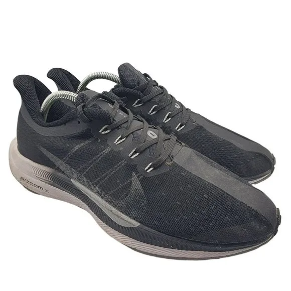 Nike Zoom Pegasus 35 Turbo Running Shoes Black AJ4114-001 Mens Size 10