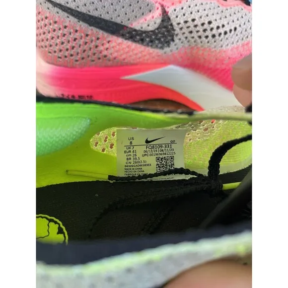 Nike ZoomX Vaporfly Next% 3 Flyknit Ekiden Men's Sz 8/Women's Sz 9.5 FQ8109-331