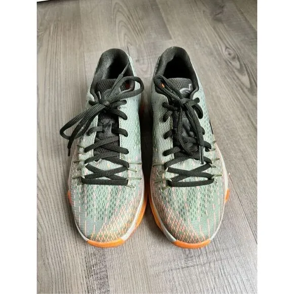 Nike KD 8 Easy Euro Light Grey Orange Lace-Up Basketball Shoes Youth Size 4.5 6W
