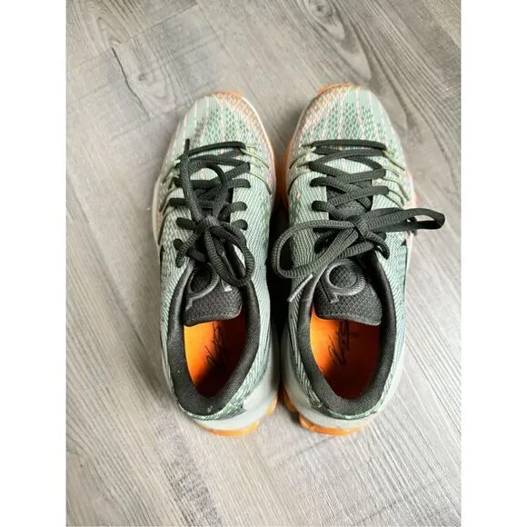 Nike KD 8 Easy Euro Light Grey Orange Lace-Up Basketball Shoes Youth Size 4.5 6W