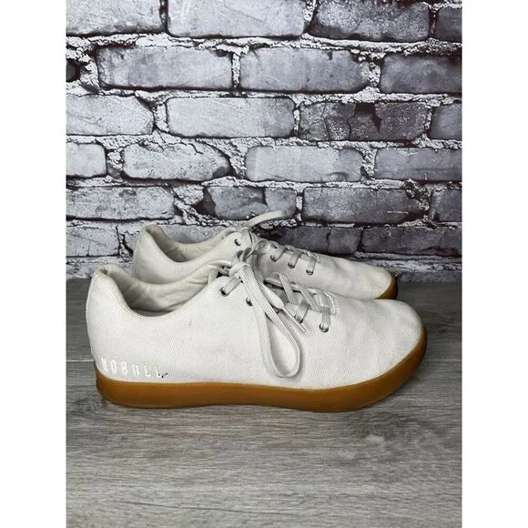 NoBull Ivory Canvas Trainer Training Lace Up Shoes Sneakers Men’s Sz 11M US/45EU