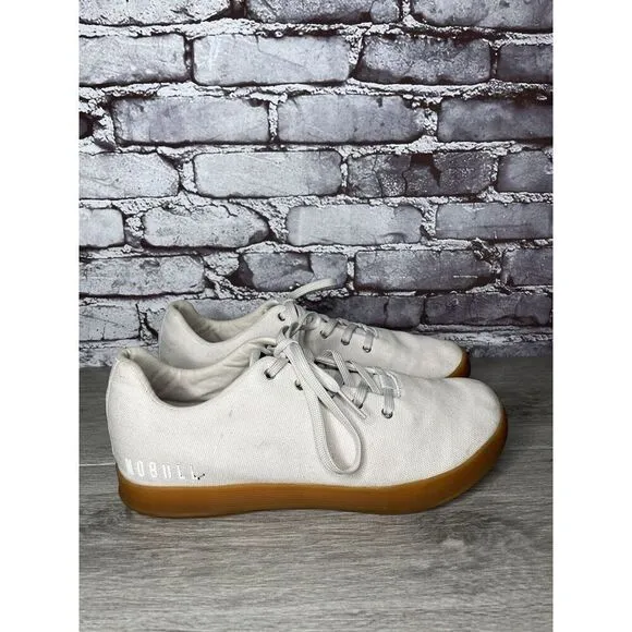 NoBull Ivory Canvas Trainer Training Lace Up Shoes Sneakers Men’s Sz 11M US/45EU