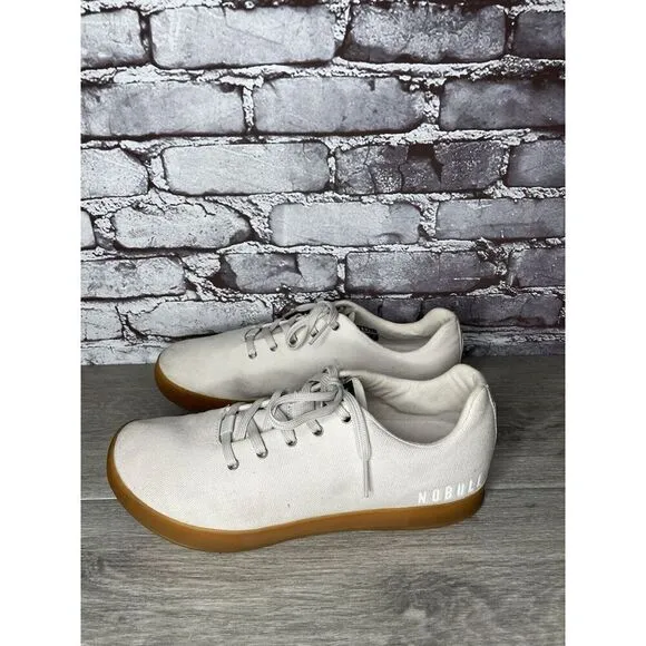NoBull Ivory Canvas Trainer Training Lace Up Shoes Sneakers Men’s Sz 11M US/45EU