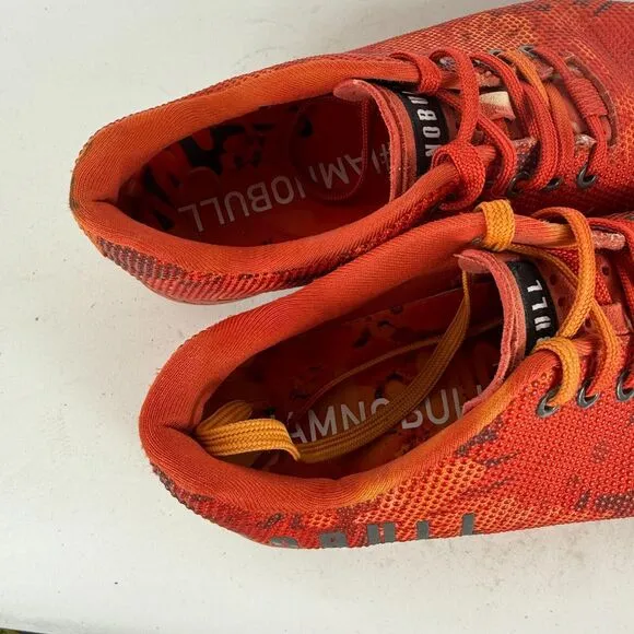 NoBull Outwork Project Trainer Sneakers Men's 8 Red Camouflage Lace-Up Shoes