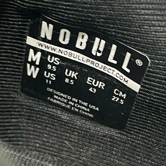 NoBull Project Cross Training Shoes Black / Rose Women’s 11 Men’s 9.5 Sneakers