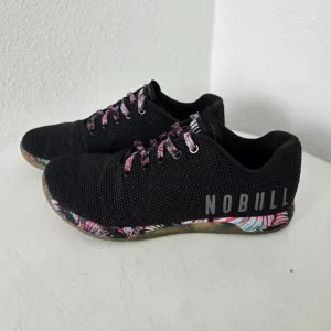 NOBULL Women's Black &quot;Midnight Palm&quot; Outwork Training Shoes Sneakers Size 9