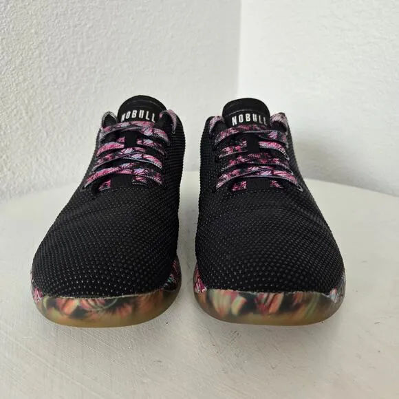 NOBULL Women's Black &quot;Midnight Palm&quot; Outwork Training Shoes Sneakers Size 9