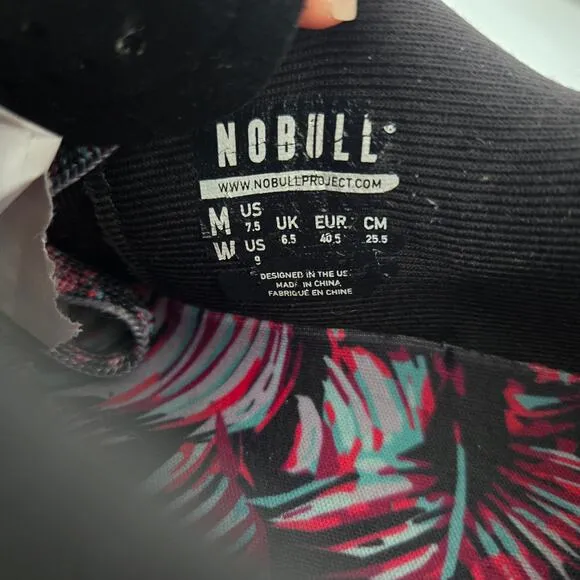 NOBULL Women's Black &quot;Midnight Palm&quot; Outwork Training Shoes Sneakers Size 9