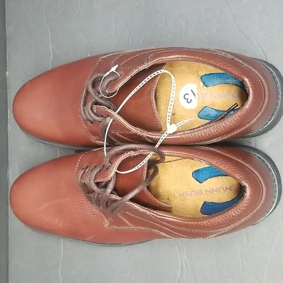 Nunn Bush Brown Leather Oxford Shoes Comfort Gel
