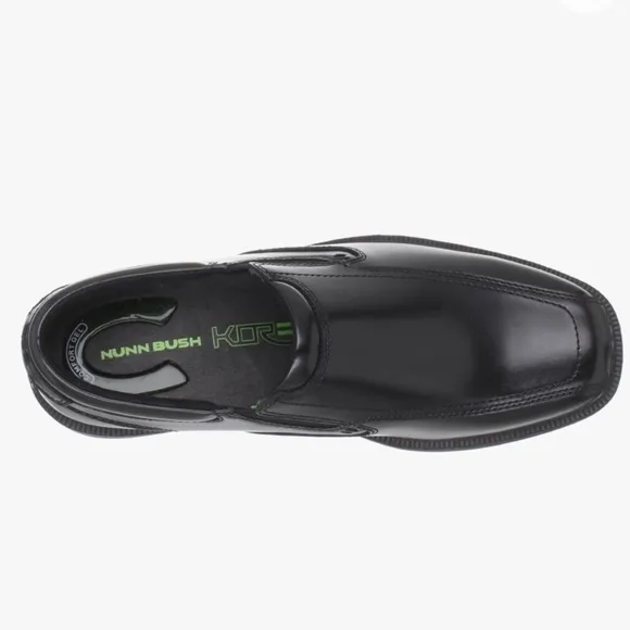 Nunn Bush Kore Black Bleeker Street Bike Toe Slip On Men’s Shoes - Size 11 Wide