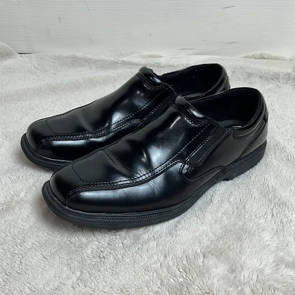Nunn Bush Kore Black Bleeker Street Bike Toe Slip On Men’s Shoes - Size 11 Wide