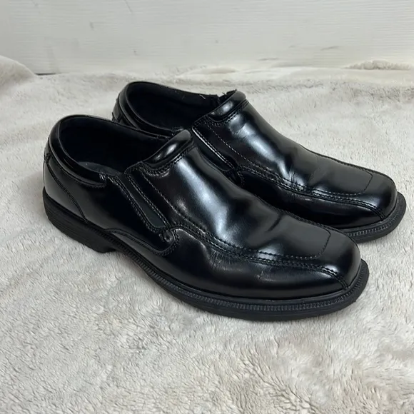 Nunn Bush Kore Black Bleeker Street Bike Toe Slip On Men’s Shoes - Size 11 Wide