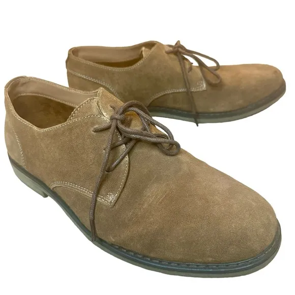 NUNN BUSH LINWOOD PLAIN TOE SUEDE OXFORD SHOES