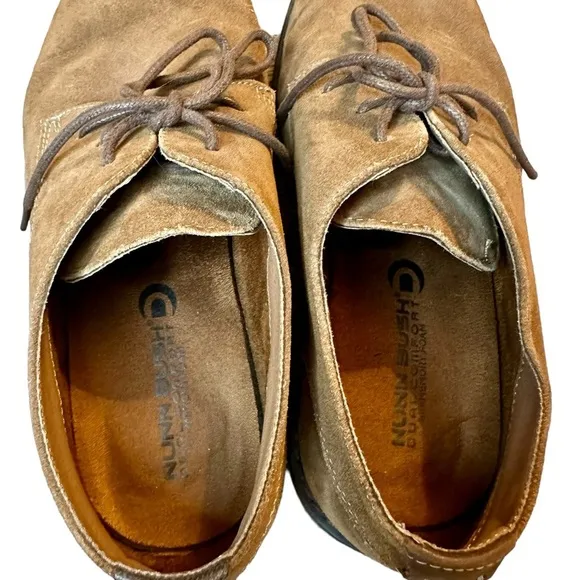 NUNN BUSH LINWOOD PLAIN TOE SUEDE OXFORD SHOES
