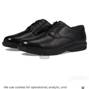Nunn Bush Marvin St Black Leather Slip Resistant Oxford Shoes | Size 12