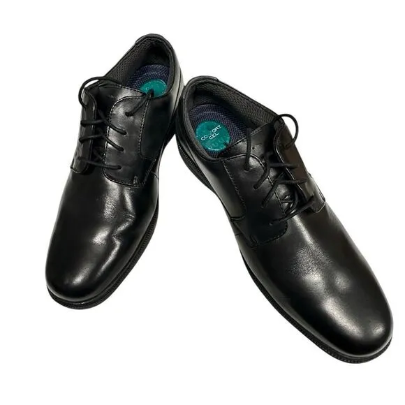 Nunn Bush Marvin St Black Leather Slip Resistant Oxford Shoes | Size 12
