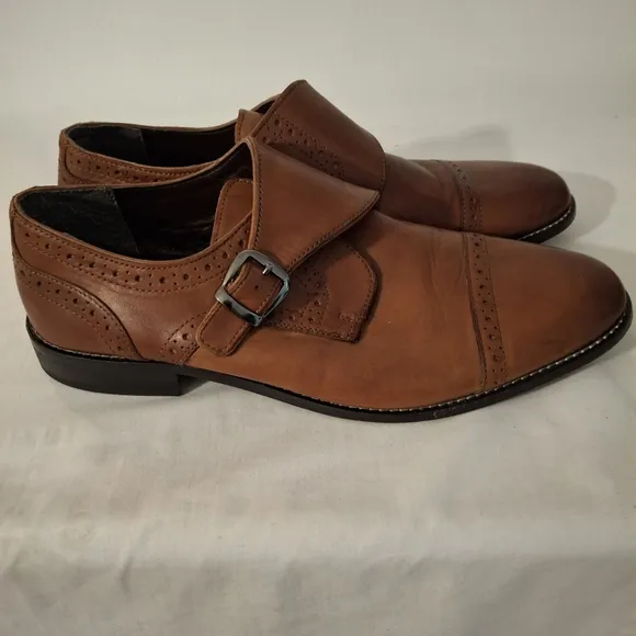 Nunn Bush Men's Brown Leather Cap Toe Oxford Gel Insert Dress Shoes