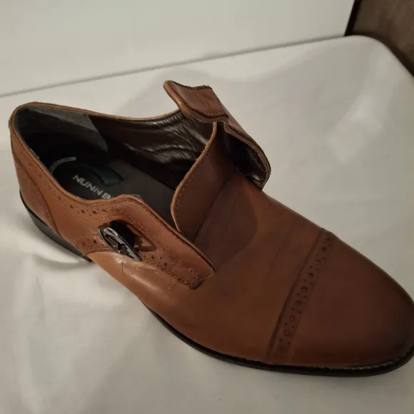 Nunn Bush Men's Brown Leather Cap Toe Oxford Gel Insert Dress Shoes