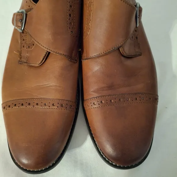 Nunn Bush Men's Brown Leather Cap Toe Oxford Gel Insert Dress Shoes