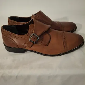 Nunn Bush Men's Brown Leather Cap Toe Oxford Gel Insert Dress Shoes
