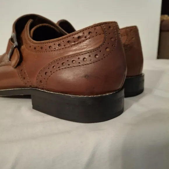 Nunn Bush Men's Brown Leather Cap Toe Oxford Gel Insert Dress Shoes