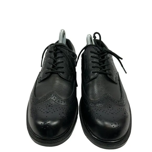 Nunn Bush Mens Comfort Gel Leather Wingtip Adam Oxford 83512-01 Size 7 Black