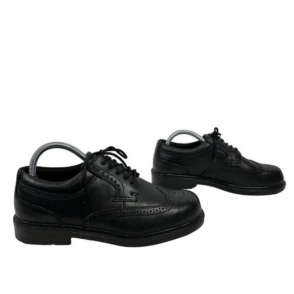 Nunn Bush Mens Comfort Gel Leather Wingtip Adam Oxford 83512-01 Size 7 Black