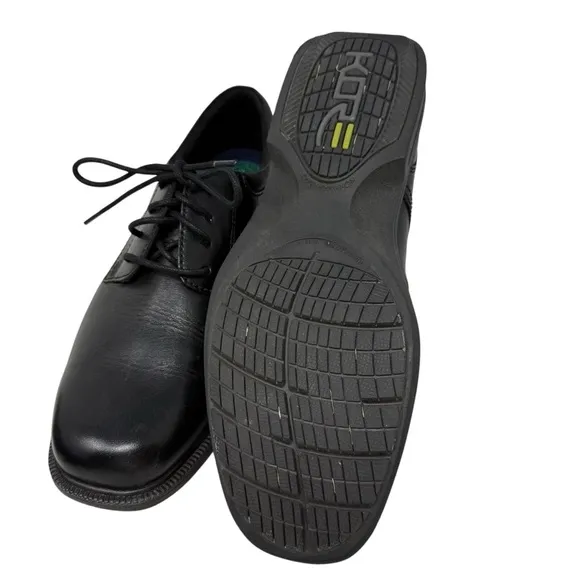 Nunn Bush Men’s Size 9.5 Kore Pro tie Casual Dress Comfort Shoes Leather Black