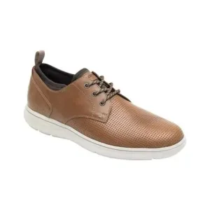 NWOB Rockport Zaden Plain Toe Oxford Shoes Sz 14 Brown Leather Lace Up CH4926