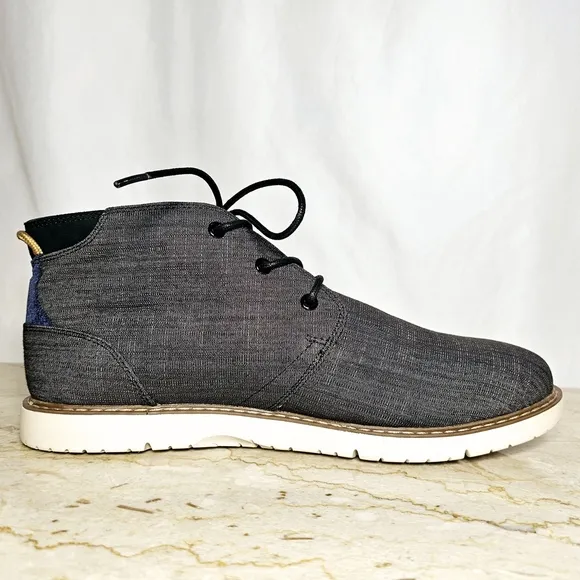 NWOT Toms Mens Chukka-style Gray High-top Lace-up Shoes Boots Size 13