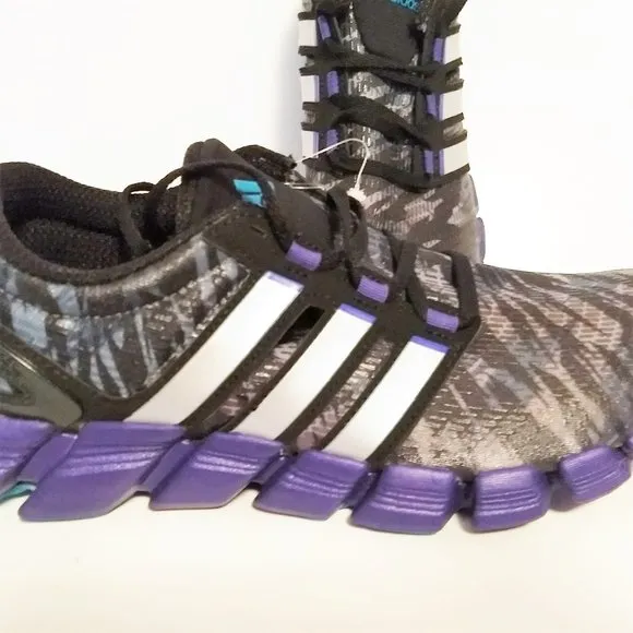 NWT  Adidas Athletic shoe Adipure Crazy Fast Women 10 Running Black Aqua Purple