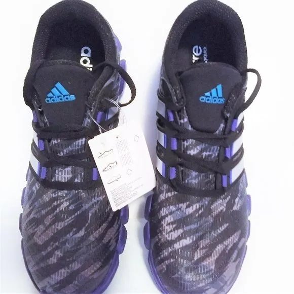 NWT  Adidas Athletic shoe Adipure Crazy Fast Women 10 Running Black Aqua Purple