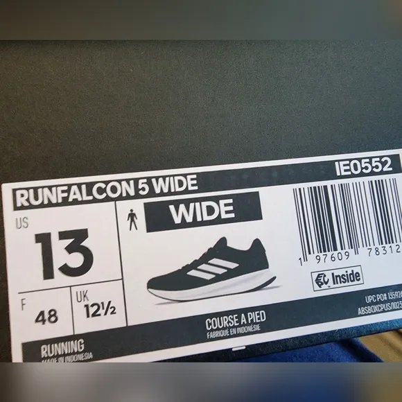 NWT Adidas Run Falcon 5 Wide