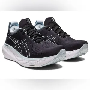 NWT ASICS Women’s Gel-Nimbus 25 Running Shoes in Black/Reborn Blue in size 6