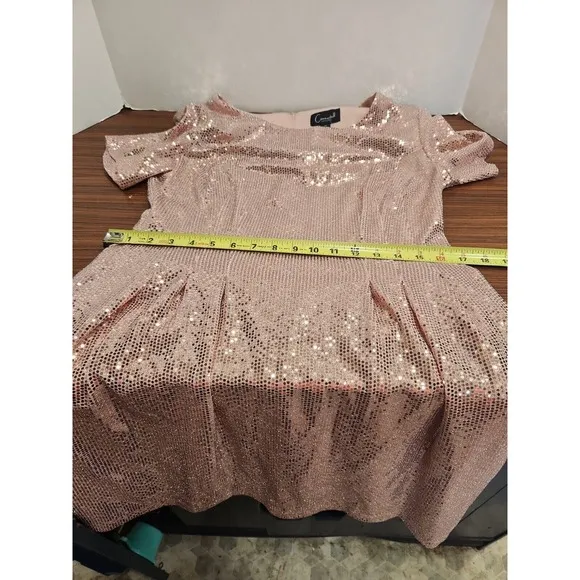 NWT Connected Apparel Kym Sequin‎ Fit Flare Cocktail Dress