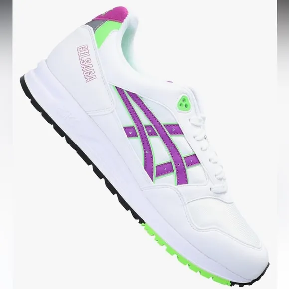 NWT Men’s 10.5 ASICS GEL SAGA Running Training Shoes in White Orchid