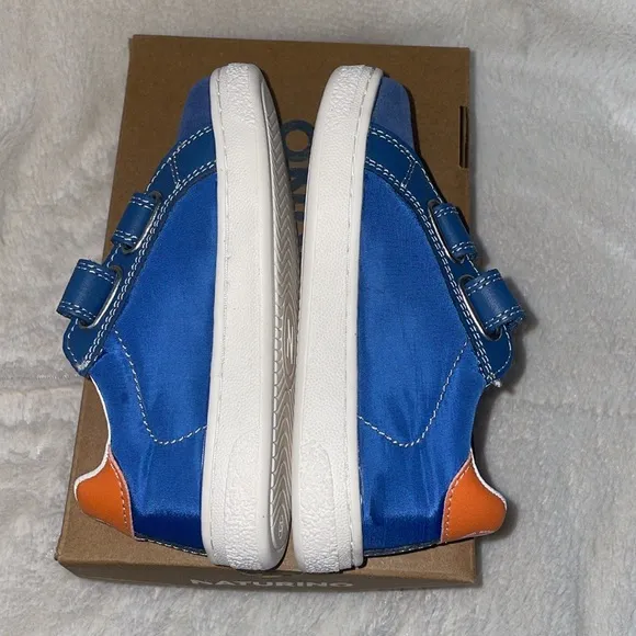NWT NATURINO PINN Sneaker in Azure-White-Orange
