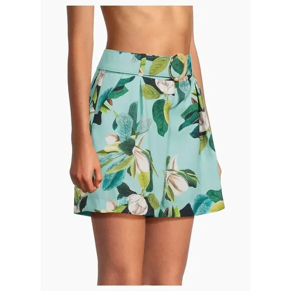 NWT PatBO Magnolia Floral Belted Shorts Size US size 6
