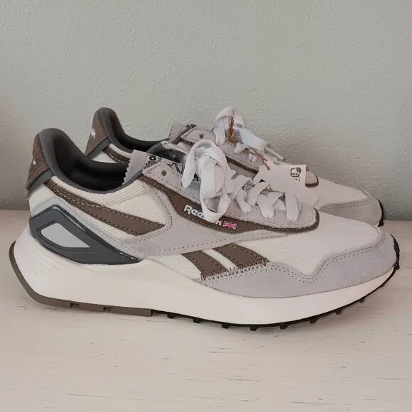NWT ~ REEBOK CL LEGACY AZ Men's Size 6.5 White Light Grey and Brown 👟❤️