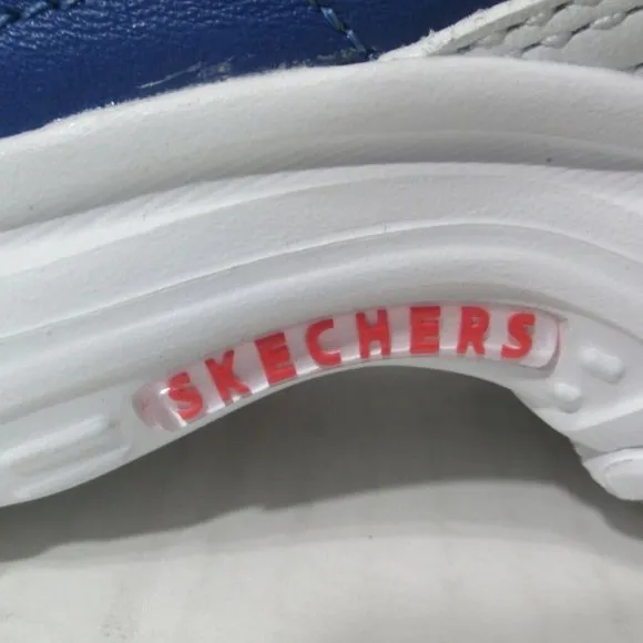 NWT Skechers D'Lites Mens 7.5M Suede Sneakers Red White Blue RARE