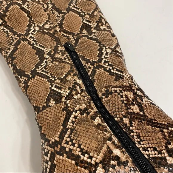 NWT Snakeskin Print Memory Foam Boots Women’s