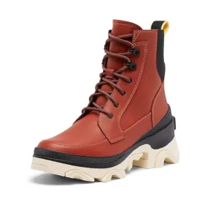 NWT SOREL Womens Red 1-1/2&quot; Platform Pull-Tab Arcg Support Brex Boots Shoes 9.5