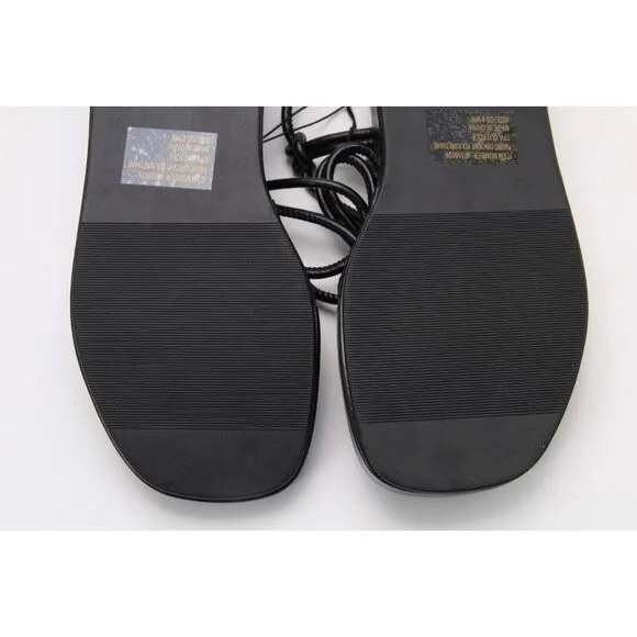 nwt torrid sandals ankle strappy platform shoes summer black 8 WW (EXTRA WIDE)