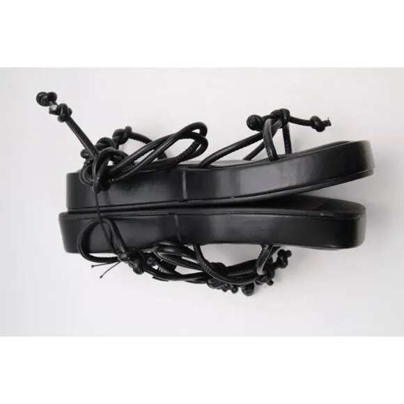 nwt torrid sandals ankle strappy platform shoes summer black 8 WW (EXTRA WIDE)