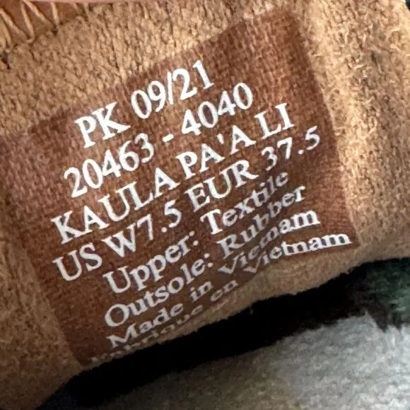 Olukai Kaula Pa‘a Li Paniolo Women's Size 7.5 Shoes Black Low Top Comfort Shoe