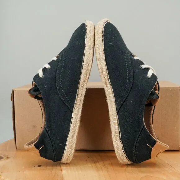 Olukai Kaula Pa‘a Li Paniolo Women's Size 7.5 Shoes Black Low Top Comfort Shoe