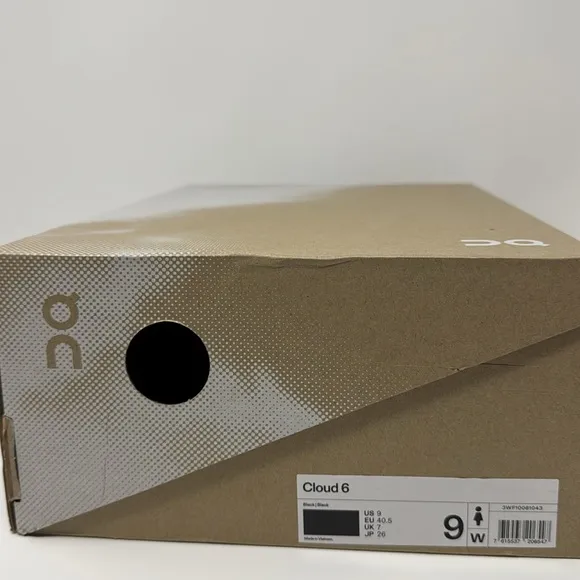 On Cloud 6 Women’s Various Sizes Running-Walking Shoe Black• Brand New In Box•