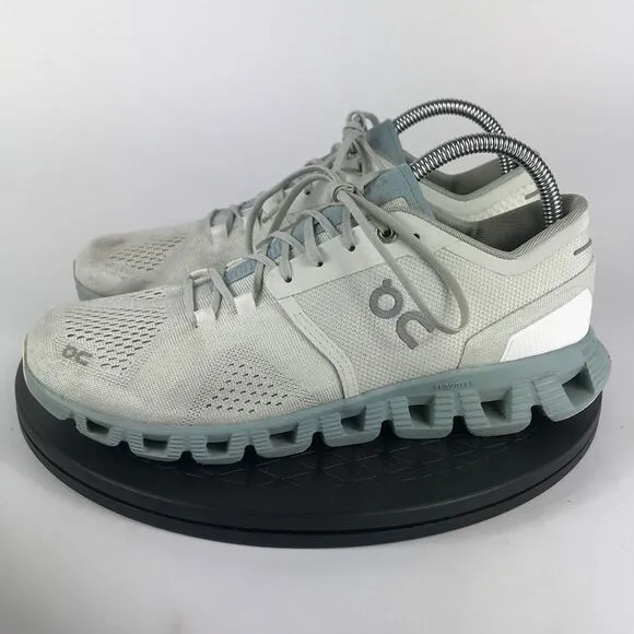 ON Cloud X White/Teal Swiss Engineering Running Shoes Women’s Size 8.5