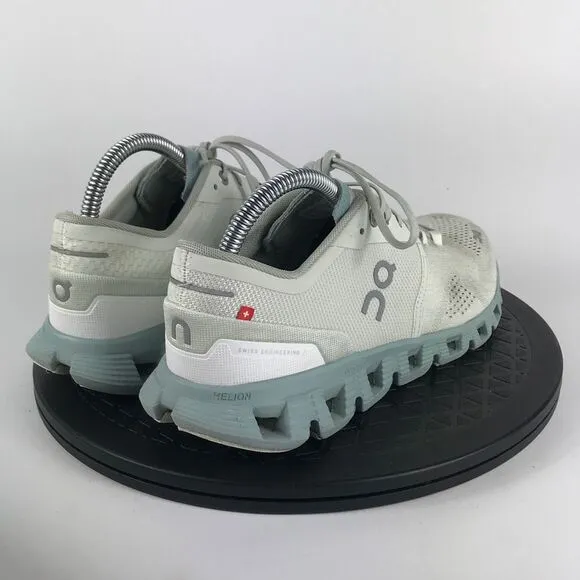 ON Cloud X White/Teal Swiss Engineering Running Shoes Women’s Size 8.5