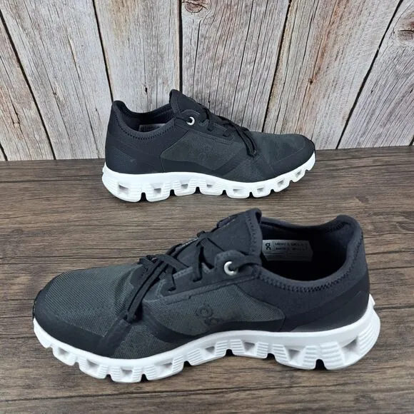 On Cloud X3 AD Running Shoes Women's Sz 7.5 Black White (VGC)